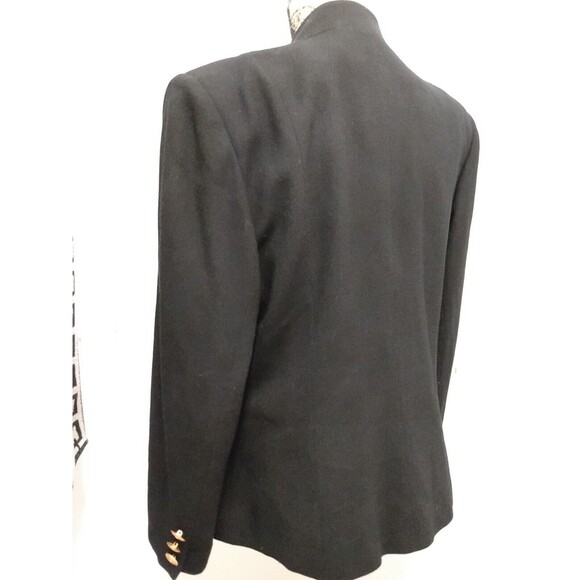 Herbert‎ Grossman By Cynthia Sobel black Gold Pocket Short Tailored Jacket Sz 14 - Picture 6 of 8